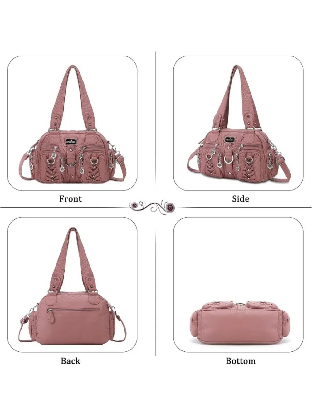 Chic Small Crossbody Handbag for Women - Soft Multipocket Hobo Purse